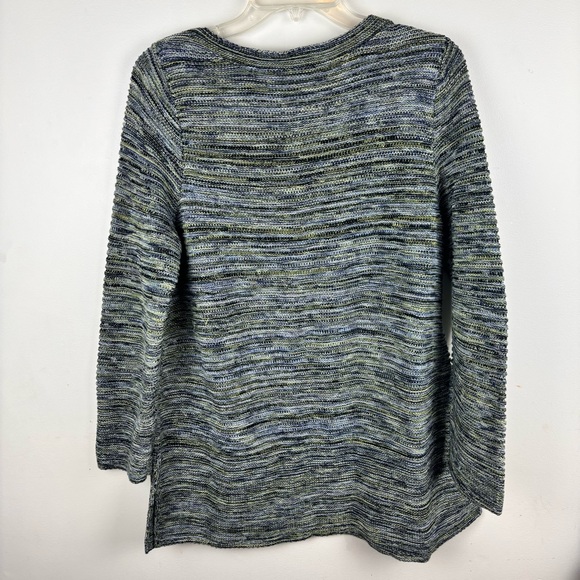 J Jill  black/white marled variegated tunic sweater-Woman’s MP - Picture 9 of 13